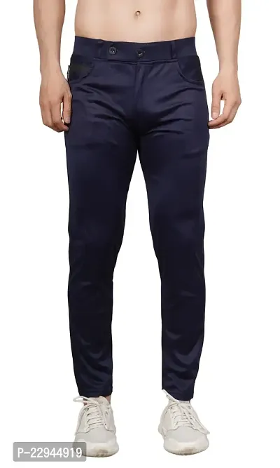 Men Slim Blue Track Pant 2 Button-thumb0