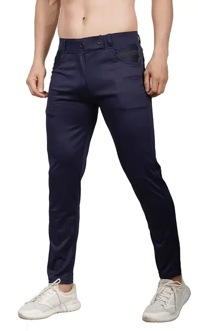 Men Slim Track Pant 2 Button