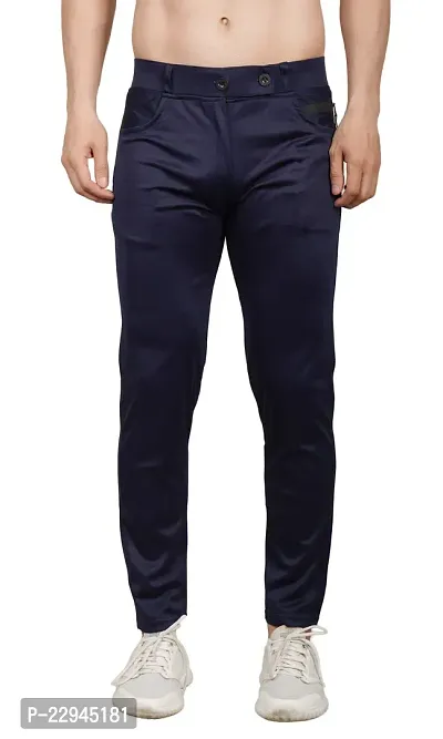 Men Slim Blue Track Pant 2 Button-thumb0