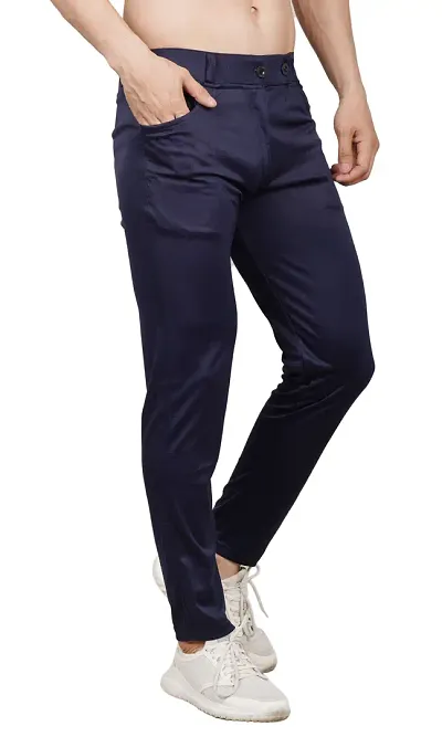 Men Slim Track Pant 2 Button