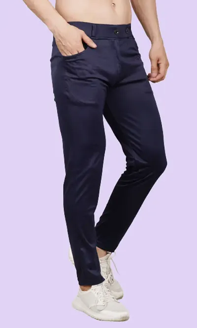 Men Slim Track Pant 2 Button