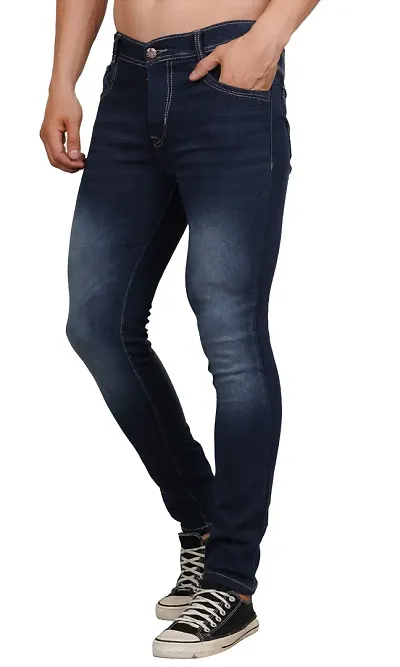 Men Slim Plain Jeans