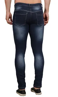 Men Slim Blue Plain Jeans-thumb1