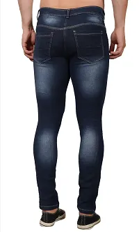 Men Slim Blue Plain Jeans-thumb1