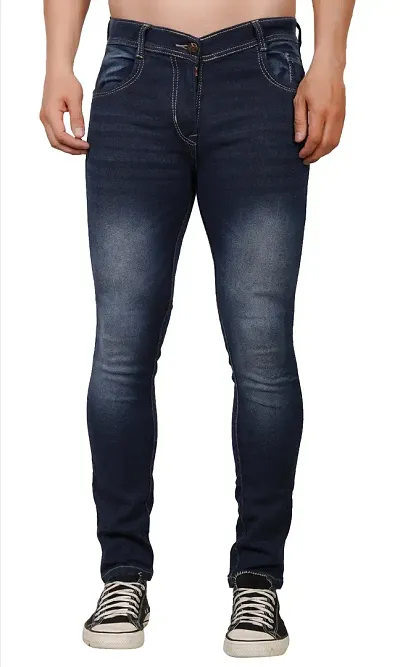 Men Slim Plain Jeans