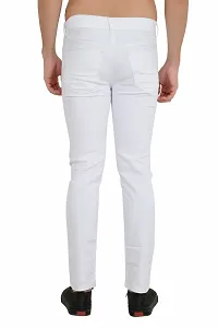 Slim Men White Plain Jeans-thumb1