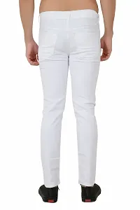 Slim Men White Plain Jeans-thumb1