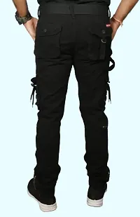 Men Regular Black Cargo-thumb2