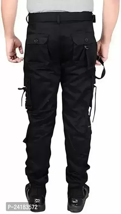 Men Regular Black Cargo-thumb2