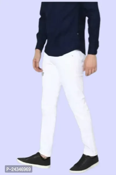 Classic Cotton Blend Mid-Rise Jeans For Men-thumb3