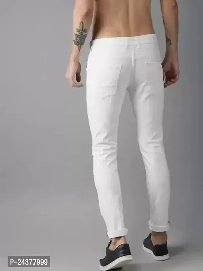 Classic Cotton Blend Mid-Rise Jeans For Men-thumb2