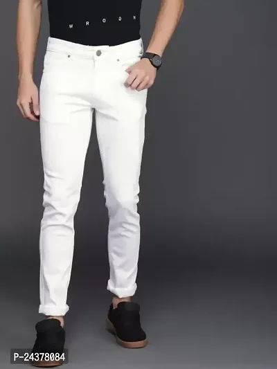Classic Cotton Blend Mid-Rise Jeans For Men