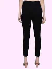 Women Black Knee Jeans 1 Button-thumb1