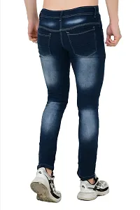 Reliable Blue Cotton Blend Mid-Rise Jeans For Men-thumb1