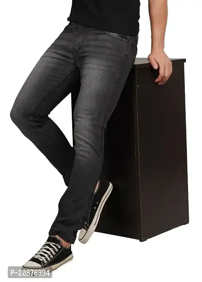 Mens Comfortable Stretchable Casual Regular Fit Denim Full Length-thumb0