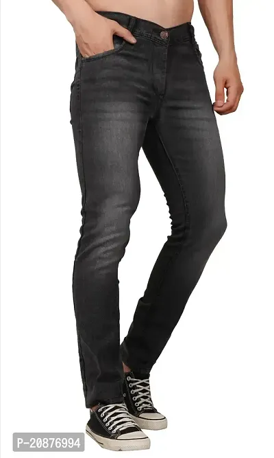 Mens Comfortable Stretchable Casual Regular Fit Denim Full Length-thumb3