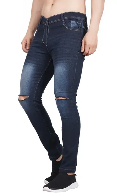 Men Knee Cut Jeans