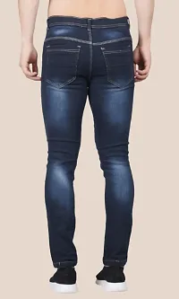 Linaria Men Blue Knee Cut Jeans-thumb1