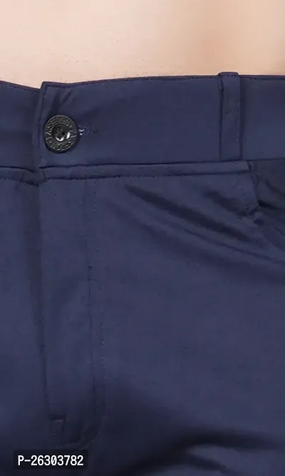 Classic Linen Blend Solid Track Pants for Men-thumb3