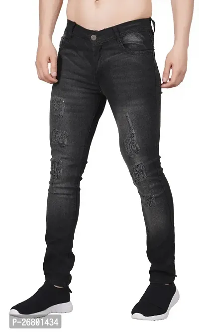 Mevan Men Grey Rough Jeans-thumb0