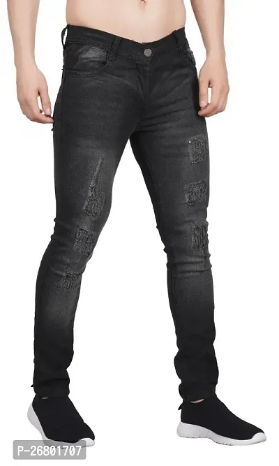 Mevan Men Grey Rough Jeans-thumb0