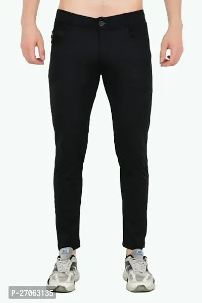 Linaria Men Black Track Pant 1 Button