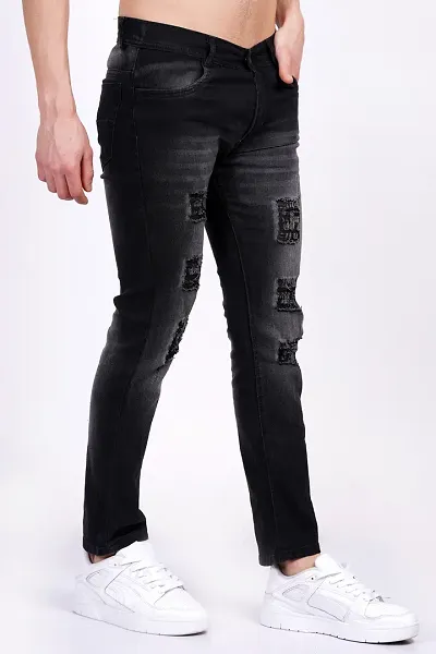 Flaring G-2 Grey Rough Jeans For Men