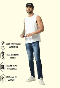 Men Cotton Blend Baggy Plain Jeans-thumb1