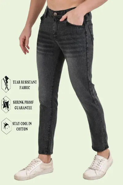 Classic Cotton Blend Solid Jean for Men