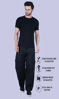 Linaria Baggy Fit Cotton Blend Baggy Black Pocket Jeans-thumb2