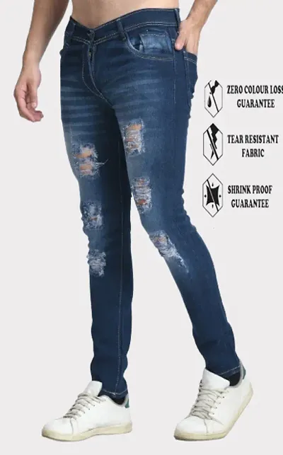 Bland Sim Fit Rough Jeans