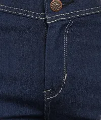 Linaria Regular Fit Denim Shorts Pocket Dark Blue-thumb3