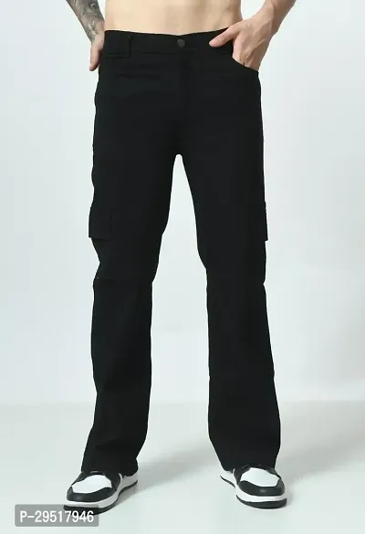 Mevan Baggy Fit Denim  Black Pocket Jeans-thumb0