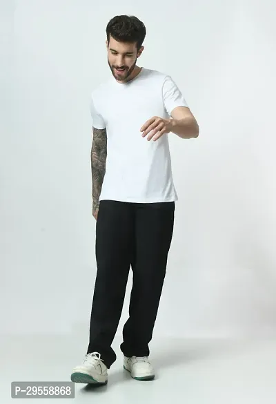 Trendy Baggy Fit Denim  Black Pocket Jeans-thumb3