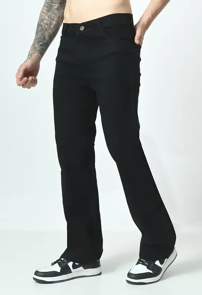 Linaria Baggy Fit Denim Black Pocket Jeans