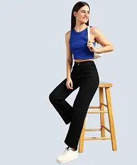 Trendy Denim Baggy Fit Mid Rise Jeans for Women-thumb1