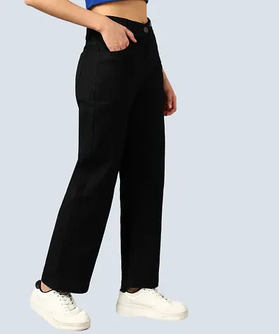 Trendy Baggy Fit Mid Rise Jeans for Women