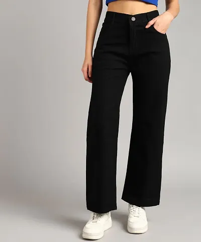 Trendy Baggy Fit Mid Rise Jeans for Women