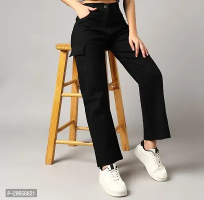 Trendy Denim Baggy Fit Mid Rise Jeans for Women