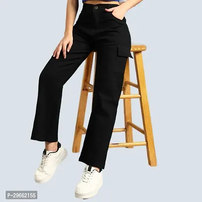 Trendy Denim Baggy Fit Mid Rise Jeans for Women-thumb0