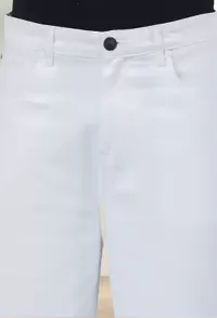 Linaria Loose Fit Denim White Baggy Plain Jeans-thumb3