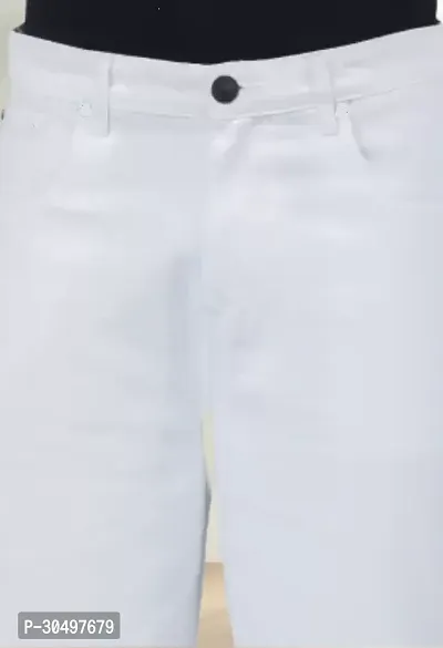 Linaria Loose Fit Denim White Baggy Plain Jeans-thumb4