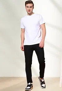 Linaria Tapered Fit Denim Black Plain Jeans-thumb3