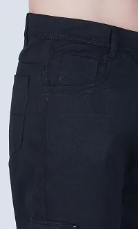 Trendy Black Loose Fit Denim Baggy Pocket Jeans-thumb1