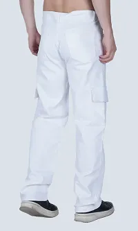 Mevan Loose Fit Denim Baggy White Pocket Jeans-thumb1