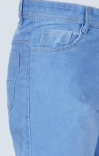 Mevan Loose Fit Denim Baggy Sky Blue Plain Jeans-thumb1