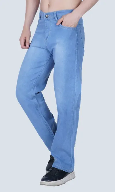 Trendy Baggy Fit Baggy Plain Jeans For Men