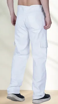 Linaria Baggy Fit Denim  Baggy White Pocket Jeans-thumb1