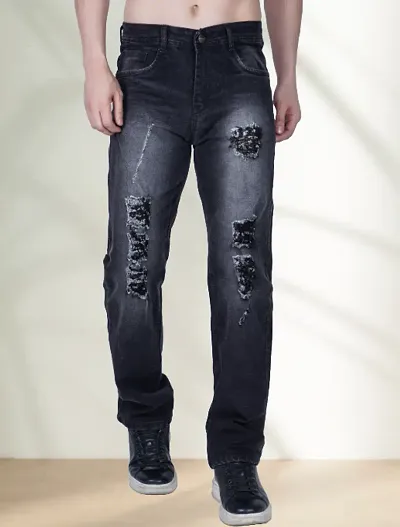 Stylish Denim Mid-Rise Jeans For Men