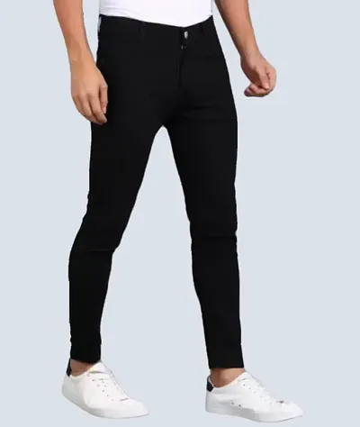 Trendy Straight Fit Solid Jeans For Men